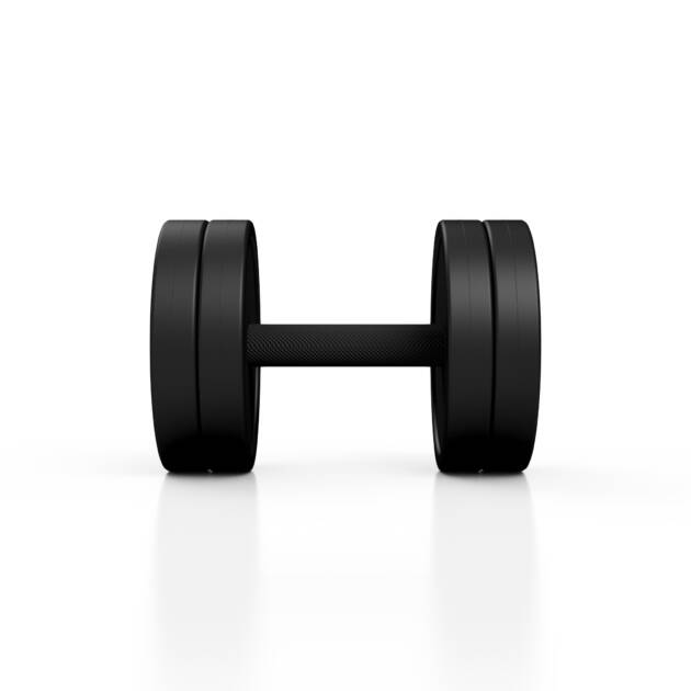hantla stalowa gumowana 17,5kg czarny mat - marbo sport