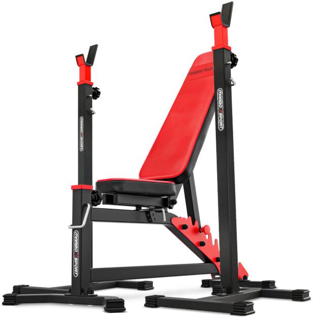zestaw ms10 | ławka dwustronnie regulowana + stojaki regulowane - marbo sport