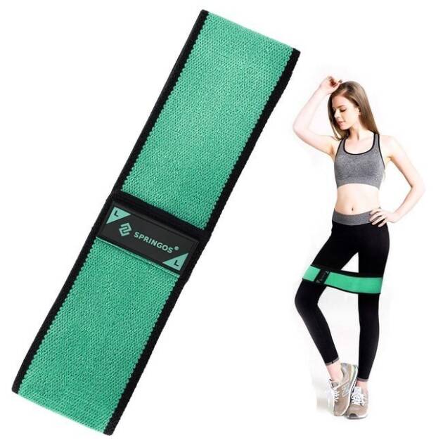 guma fitness hip band l zielona 2x43 cm