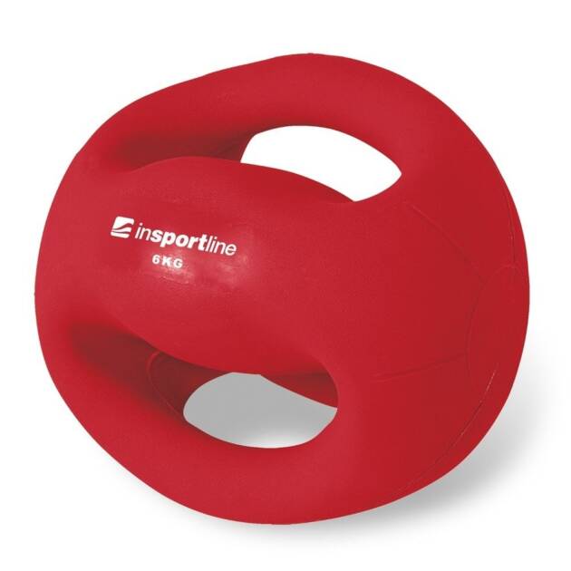 piłka lekarska z uchwytami 6 kg grab - insportline