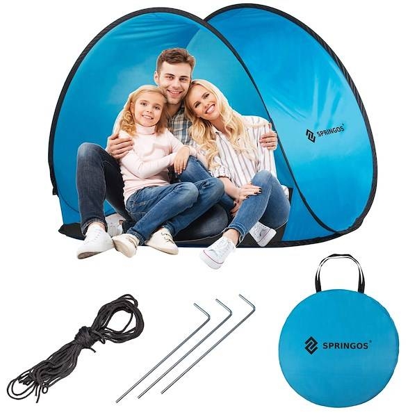 namiot plażowy 150x90 cm samorozkładający pop-up niebieski