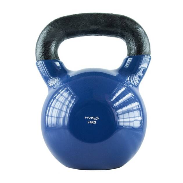 hantla winylowa żeliwna kettlebell 24 kg - hms