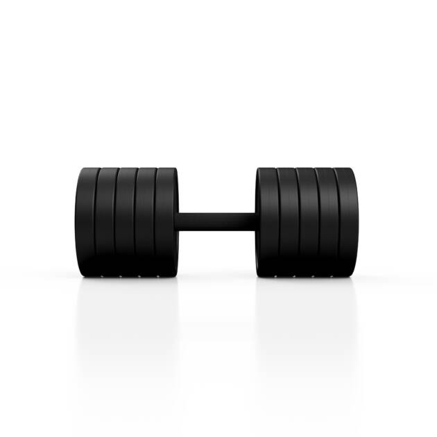 hantla stalowa gumowana 35 kg czarny mat - marbo sport