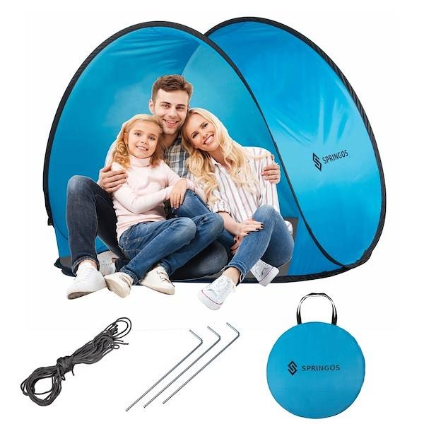namiot plażowy 150x90 cm samorozkładający pop-up niebieski