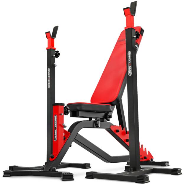 zestaw ms1 | ławka dwustronna + stojaki regulowane - marbo sport