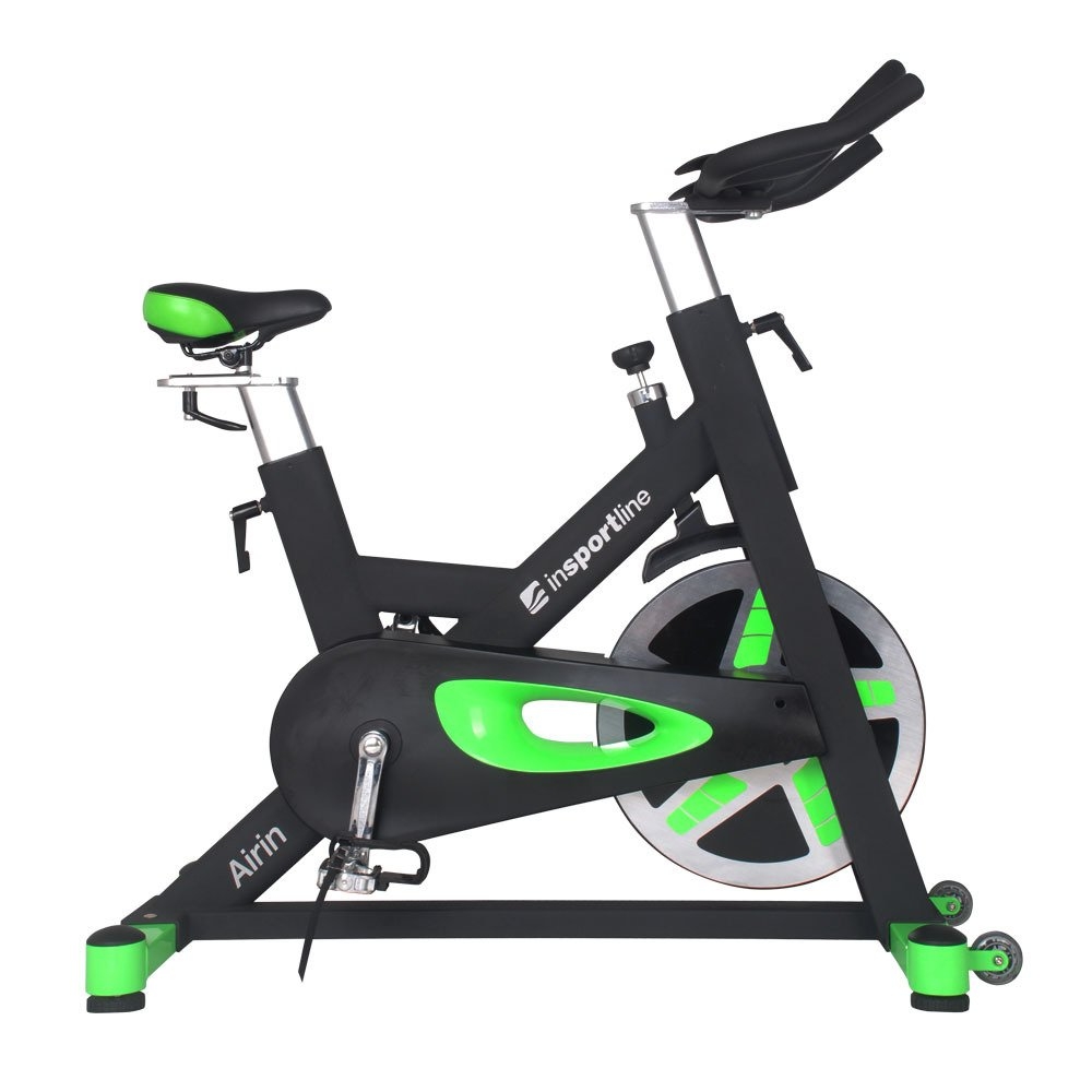 rower spiningowy airin czarno-zielony - insportline