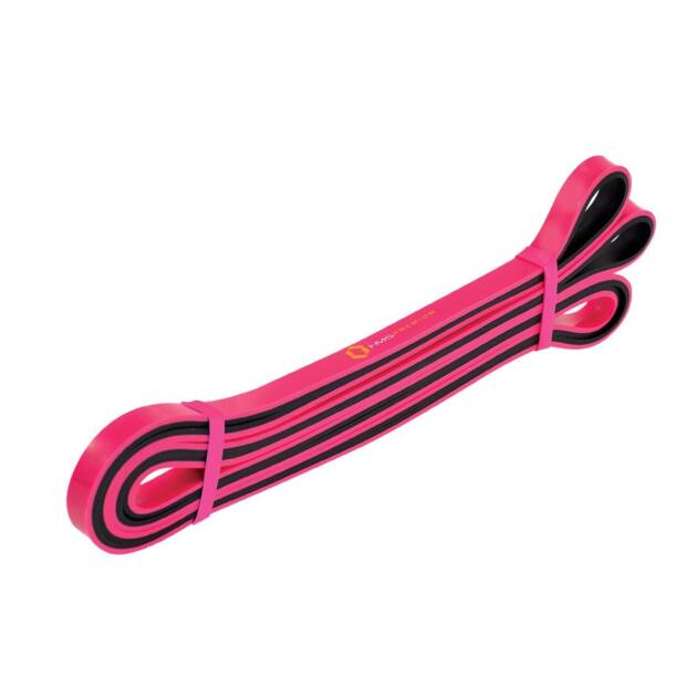 guma do ćwiczeń gu06 różowo-czarna 13 x 5 x 2250 mm - hms