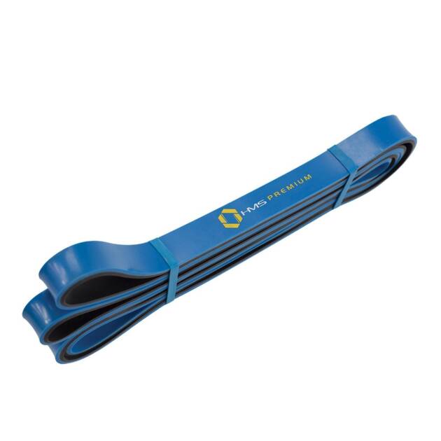 guma do ćwiczeń gu06 niebiesko-czarna 21 x 5 x 2250 mm - hms