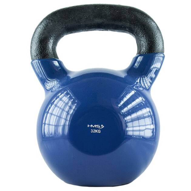hantla winylowa żeliwna kettlebell 32 kg - hms