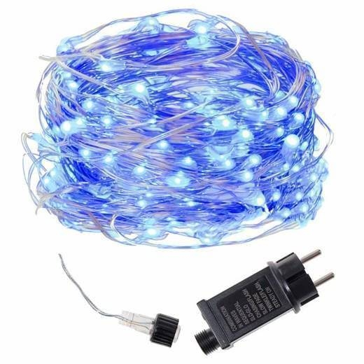 lampki choinkowe 480 led druciki na prąd niebieski