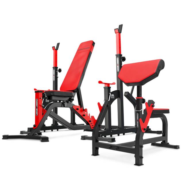 zestaw ms5 | ławka dwustronna + stojaki regulowane + modlitewnik - marbo sport