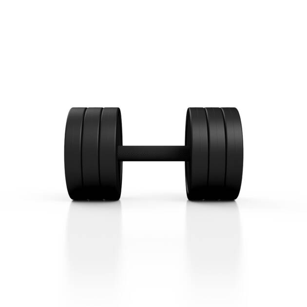 hantla stalowa gumowana 25 kg czarny mat - marbo sport