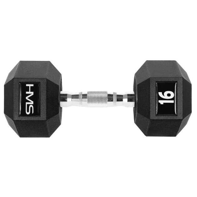 hantla stalowa gumowana hex pro 16 kg - hms