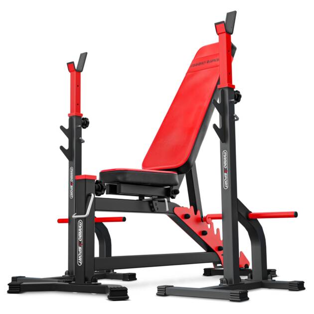 zestaw ms30 | ławka dwustronnie regulowana + stojaki regulowane - marbo sport