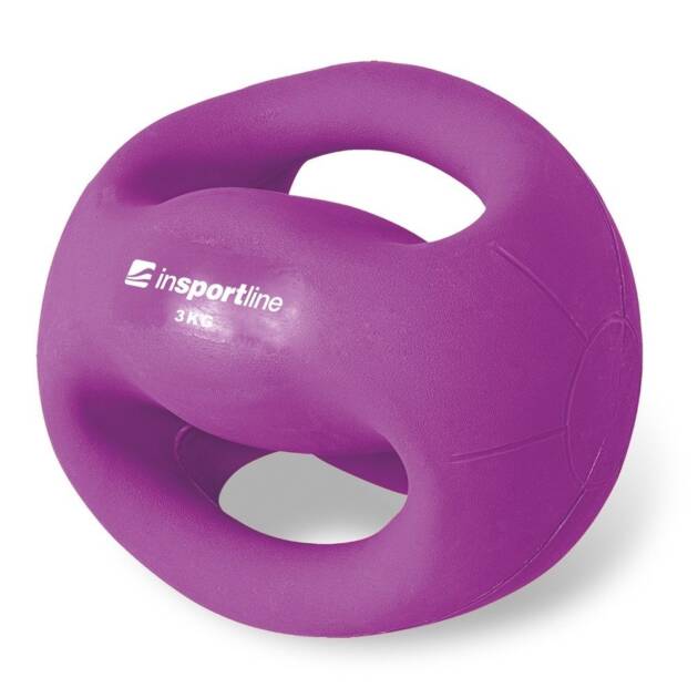piłka lekarska z uchwytami 3 kg grab - insportline