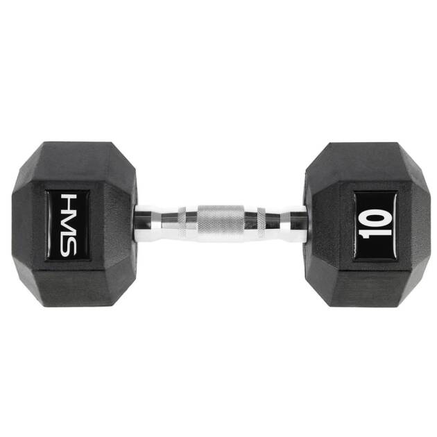 hantla stalowa gumowana hex pro 10 kg - hms