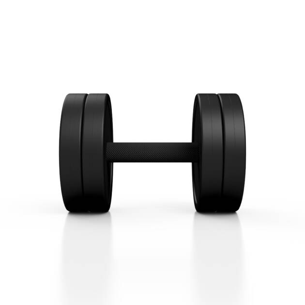 hantla stalowa gumowana 12,5 kg czarny mat - marbo sport