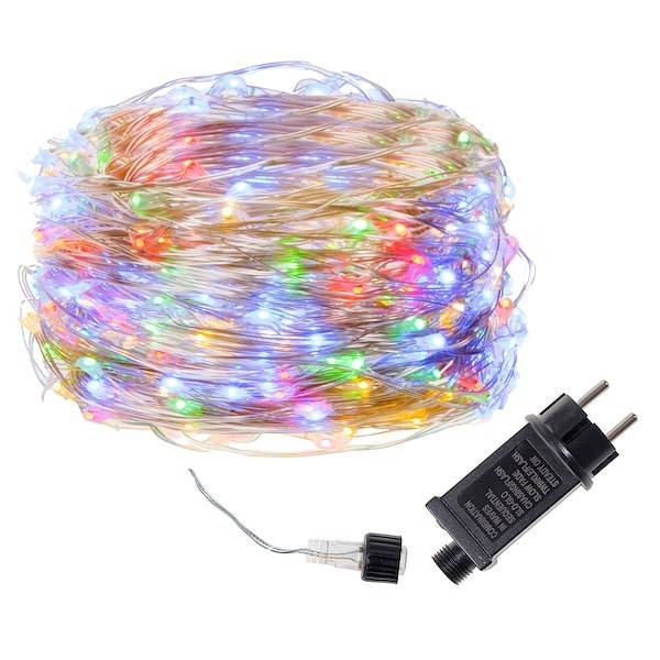 lampki choinkowe 200 led na prąd druciki mikro multikolor