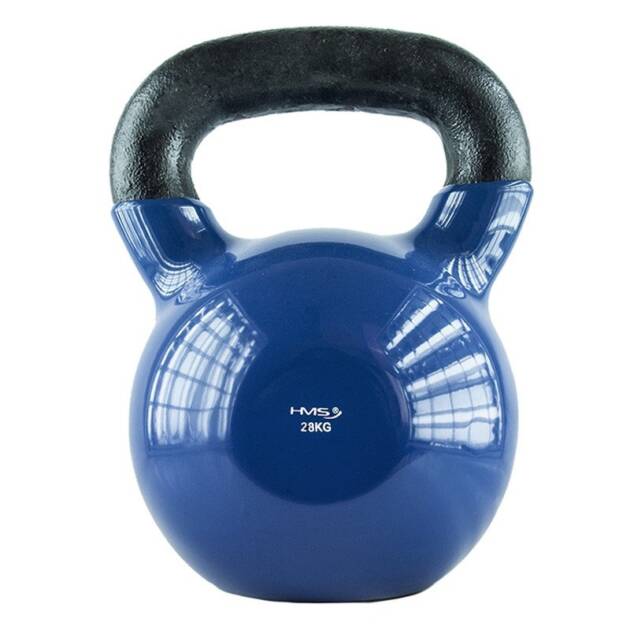 hantla winylowa żeliwna kettlebell 28 kg - hms
