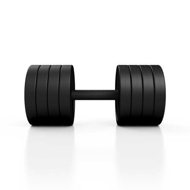hantla stalowa gumowana 27,5 kg czarny mat - marbo sport