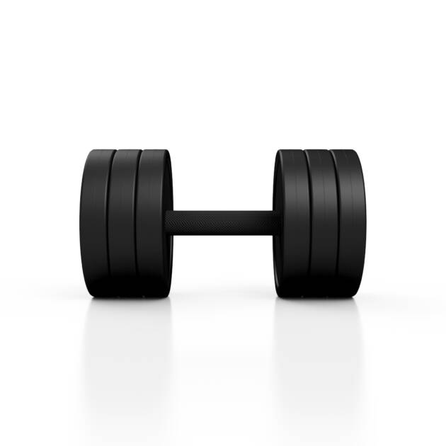hantla stalowa gumowana 20 kg czarny mat - marbo sport