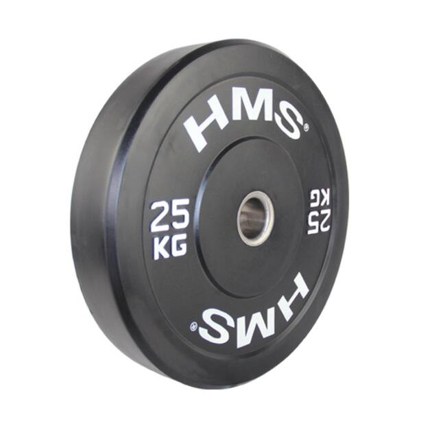 obciążenie olimpijskie gumowane bbr25 25 kg - hms
