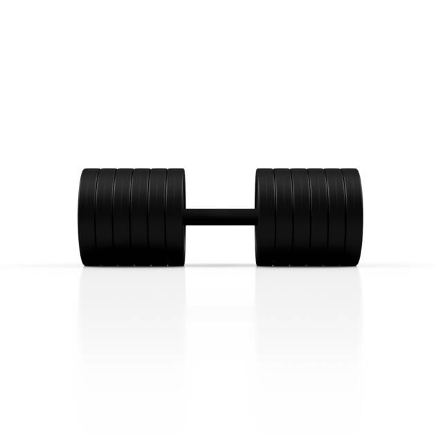 hantla stalowa gumowana 45 kg czarny mat - marbo sport