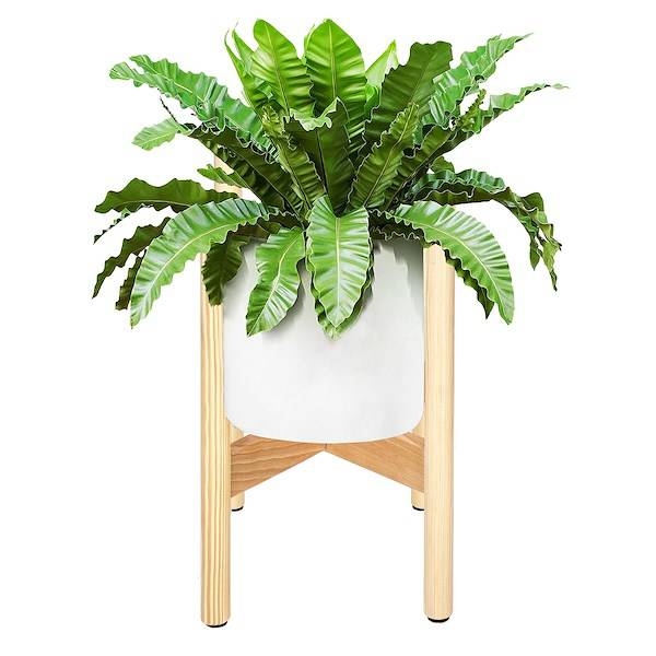 kwietnik drewniany 35cm stojak na kwiaty jasne drewno
