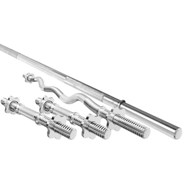 zestaw mwg2 | gryf prosty 198 cm + gryf lekko łamany śrubowy 120 cm + 2 x gryf prosty śrubowy 40 cm 30 mm - marbo sport