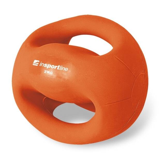 piłka lekarska z uchwytami 2 kg grab - insportline