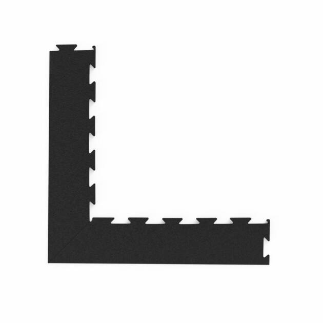 narożnik profesjonalnej podłogi pod wolne ciężary premium puzzle czarny - marbo sport