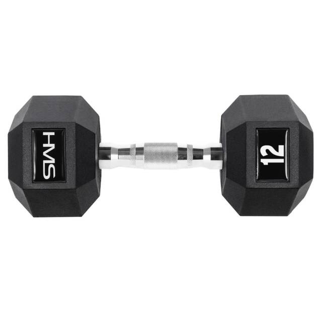 hantla stalowa gumowana hex pro 12 kg - hms