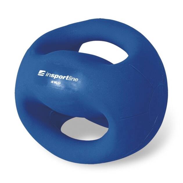 piłka lekarska z uchwytami 4 kg grab - insportline