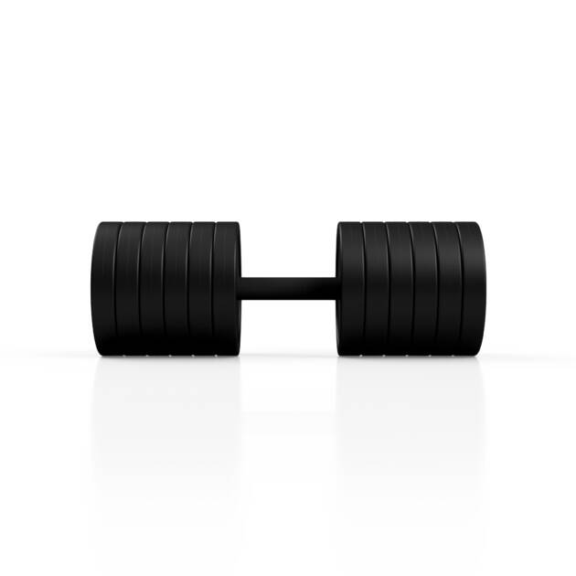hantla stalowa gumowana 50 kg czarny mat - marbo sport