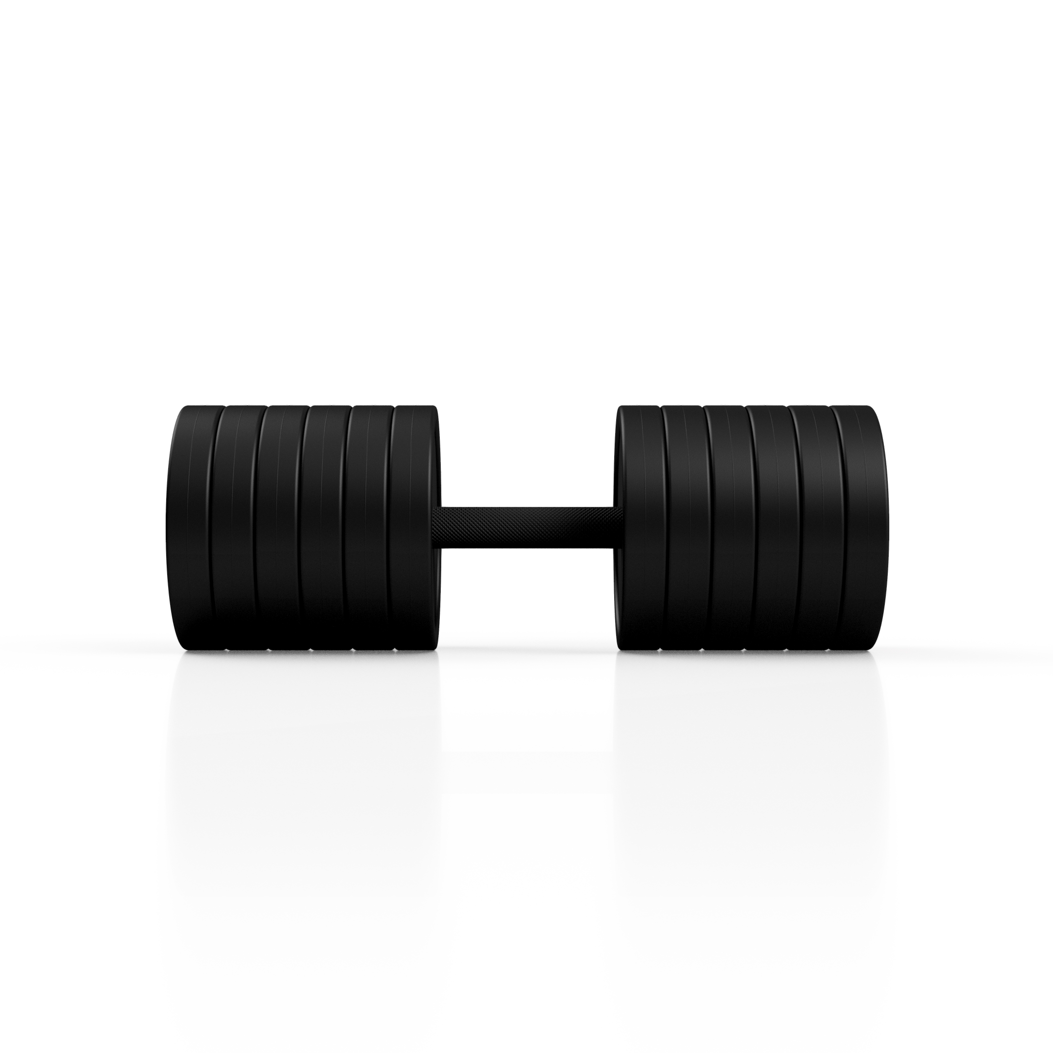 hantla stalowa gumowana 50 kg czarny mat - marbo sport