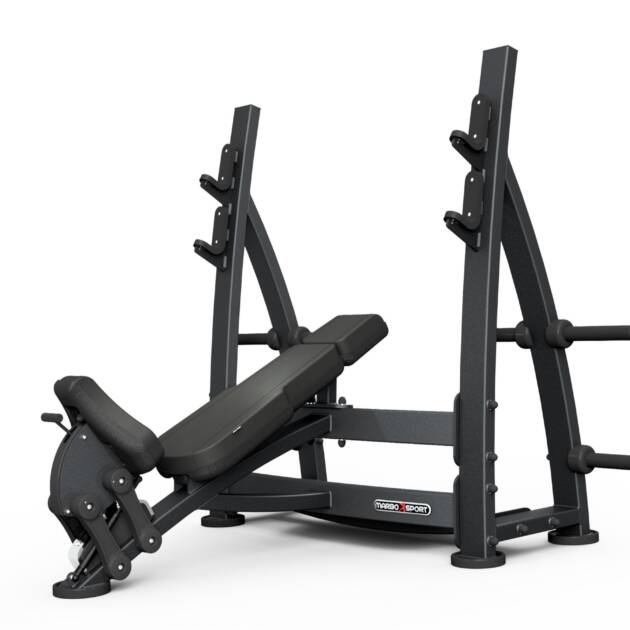 ławka skos dodatni ze stojakami mf-l004 - marbo sport