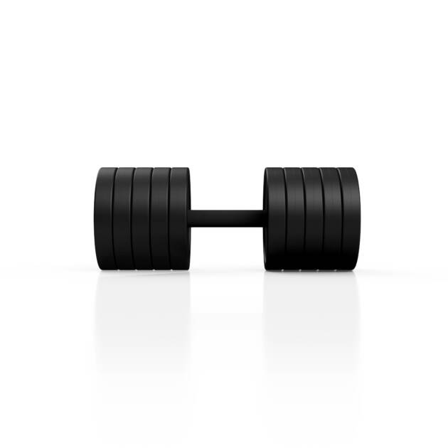 hantla stalowa gumowana 40 kg czarny mat - marbo sport