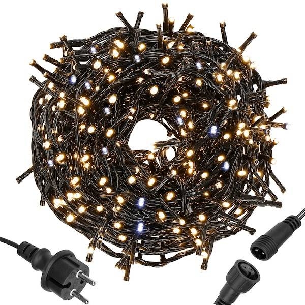 lampki choinkowe 1000 led biały ciepły, flash biały zimny 80m oświetlenie świąteczne ip44